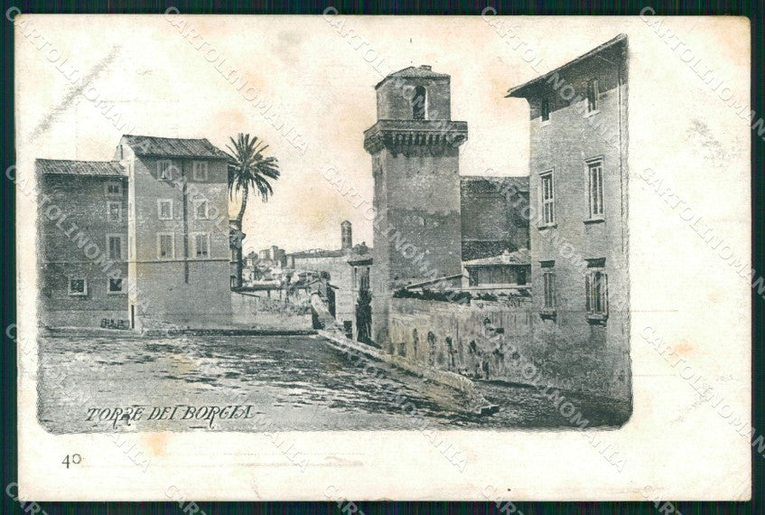 Roma Città Torre dei Borgia cartolina MX2383 – fronte