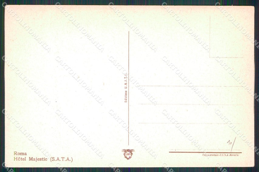 Roma Città Hotel Majestic cartolina MX2392 – retro