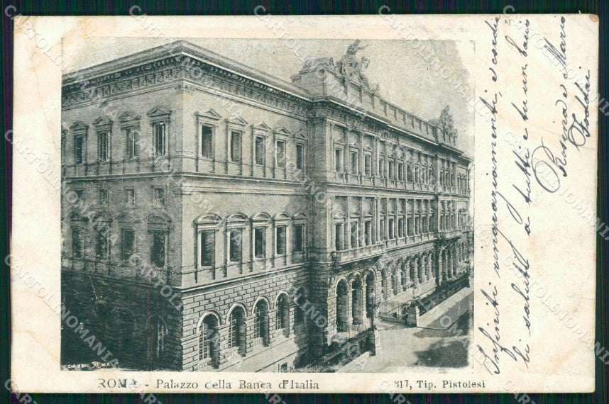 Roma Città Palazzo Banca d'Italia cartolina MX2406 – fronte