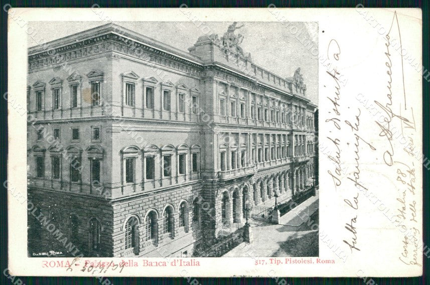 Roma Città Palazzo Banca d'Italia cartolina MX2425 – fronte