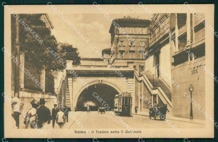 Roma Città Traforo sotto Quirinale Tram Alterocca 5622 cartolina MX2426 – fronte