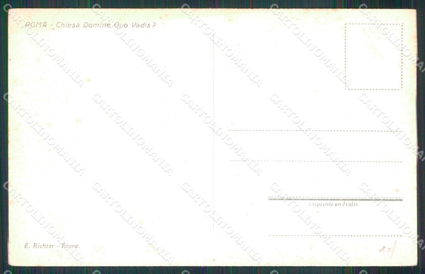 Roma Città Chiesa Domine Quo Vadis cartolina MX2435 – retro