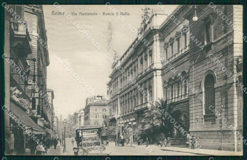 Roma Città Via Nazionale Banca d'Italia Brunner 18657 cartolina MX2439 – fronte