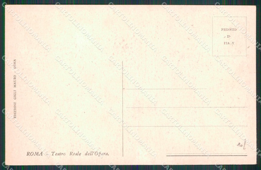 Roma Città Teatro Reale dell'Opera cartolina MX2452 – retro