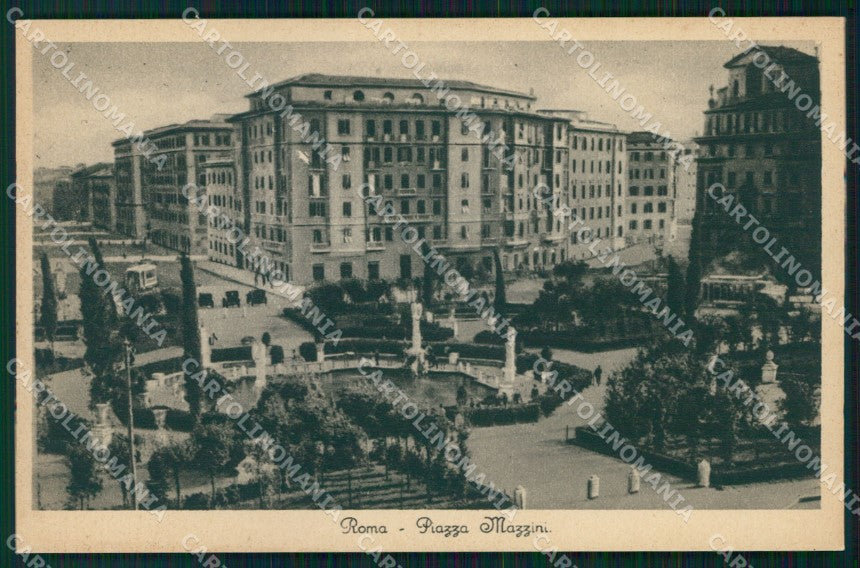Roma Città Piazza Mazzini Corriera cartolina MX2453 – fronte