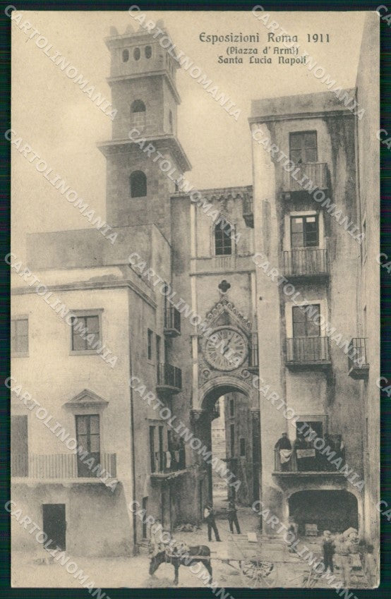 Roma Città Esposizioni Piazza d'Armi Santa Lucia Napoli cartolina MX2465 – fronte