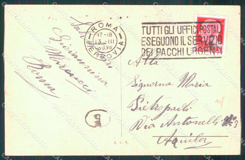 Roma Città Ponte Vittorio Emanuele II Tram cartolina MX2468 – retro