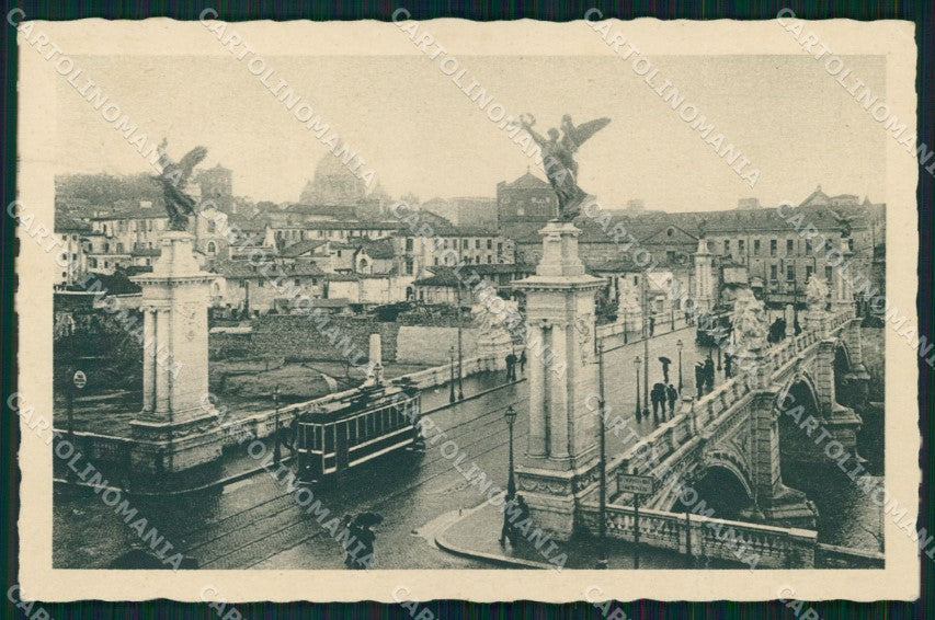 Roma Città Ponte Vittorio Emanuele II Tram cartolina MX2469 – fronte