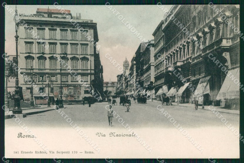 Roma Città Via Nazionale cartolina MX2475 – fronte