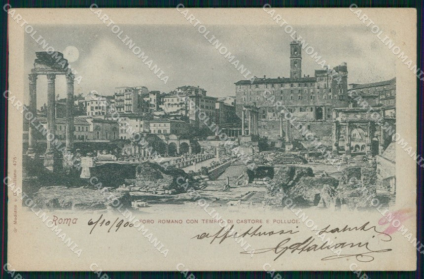 Roma Città Foro Romano Chiaro di Luna Modiano 475 cartolina MX2479 – fronte