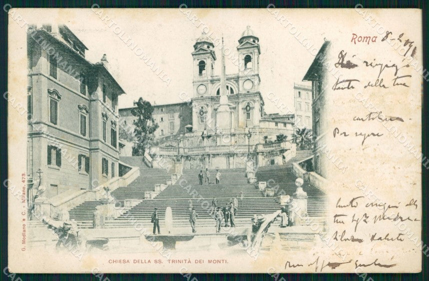 Roma Città Chiesa Trinità dei Monti Modiano 473 cartolina MX2495 – fronte