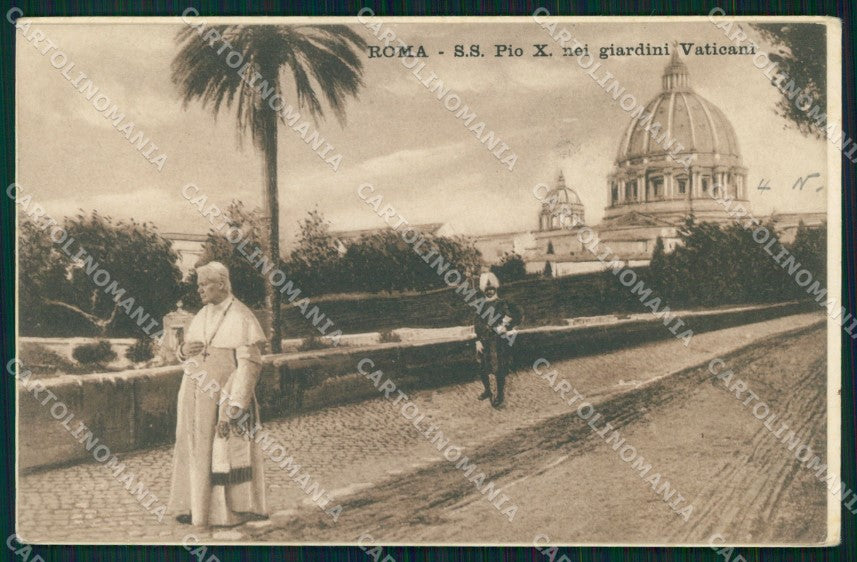 Roma Città Sua Santità Pio X Giardini Vaticani cartolina MX2498 – fronte