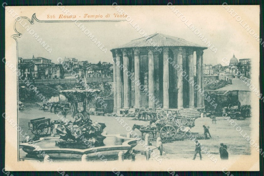 Roma Città Tempio di Vesta cartolina MX2514 – fronte