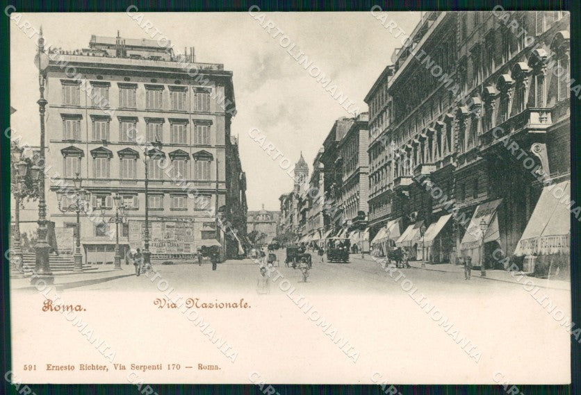Roma Città Via Nazionale cartolina MX2534 – fronte