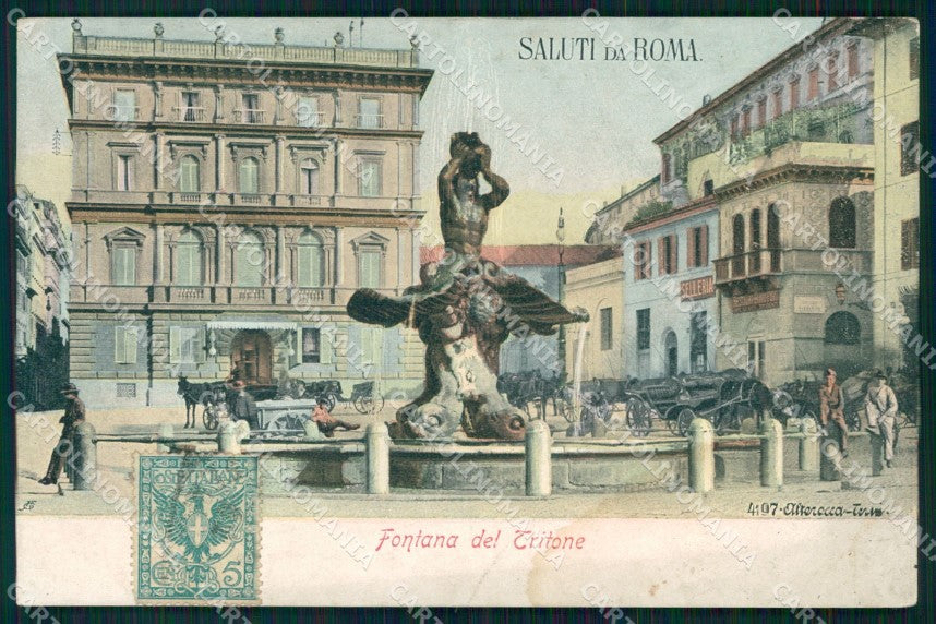 Roma Città Saluti da Fontana Tritone MACCHIA Alterocca 4197 cartolina MX2551 – fronte