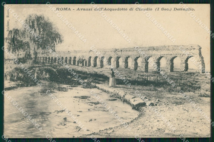 Roma Città Avanzi Acquedotto di Claudio Dettaglio cartolina MX2579 – fronte