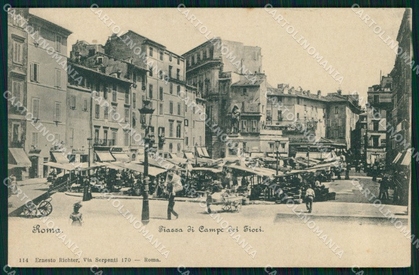 Roma Città Piazza Campo dei Fiori Mercato cartolina MX2583 – fronte