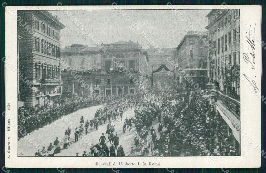 Roma Città Funerali Re Umberto I cartolina MX2591 – fronte