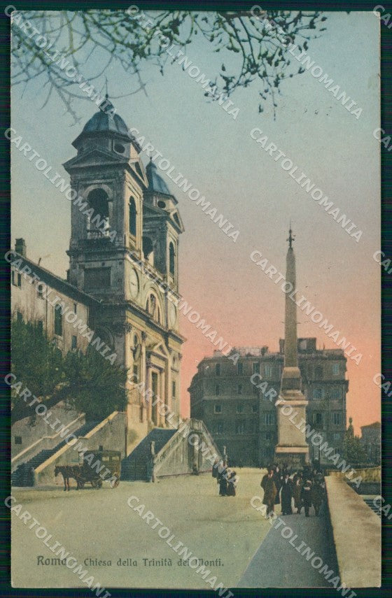 Roma Città Chiesa Trinità dei Monti Brunner 18617 cartolina MX2604 – fronte