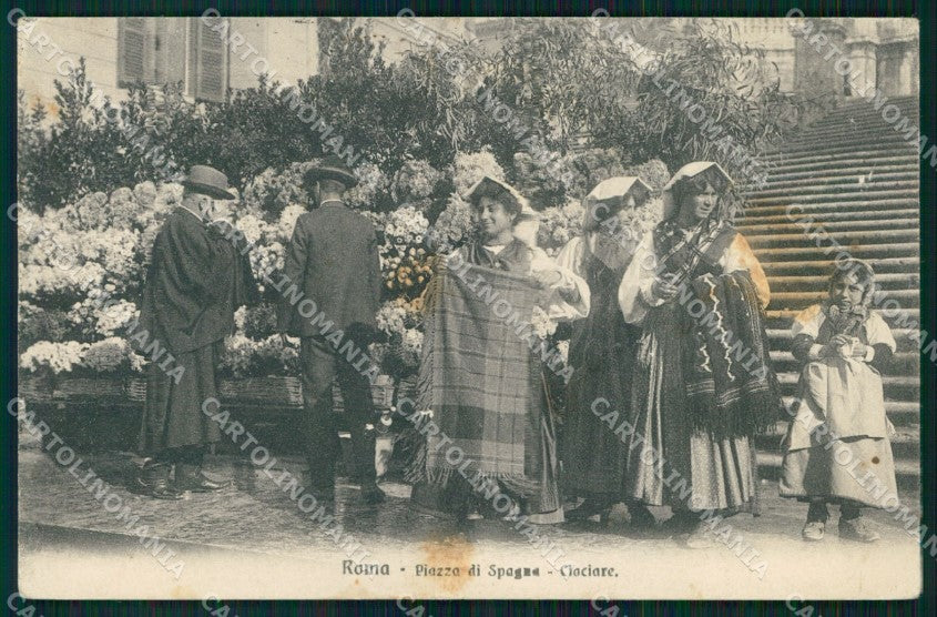 Roma Città Piazza di Spagna Ciociare Costumi Brunner 6779 cartolina MX2606 – fronte