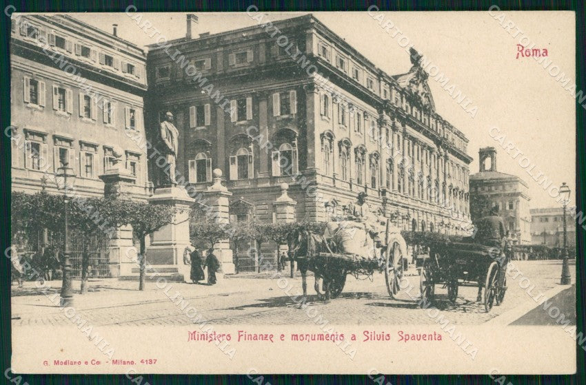 Roma Città Ministero Finanze Monumento Spaventa Modiano 4137 cartolina MX2618 – fronte