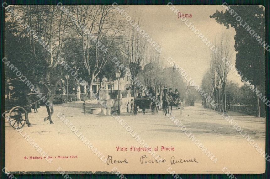 Roma Città Pincio Viale d'Ingresso Modiano 4091 cartolina MX2626 – fronte
