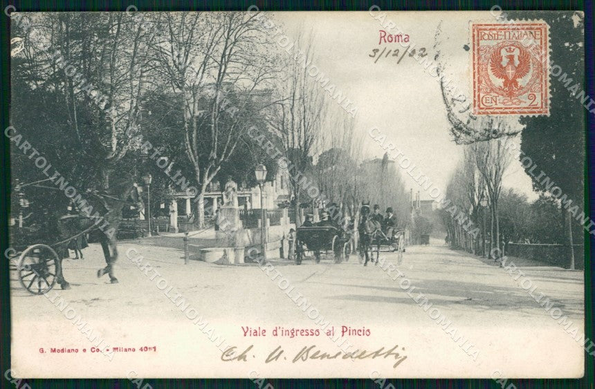 Roma Città Pincio Viale d'Ingresso Modiano 4091 cartolina MX2627 – fronte