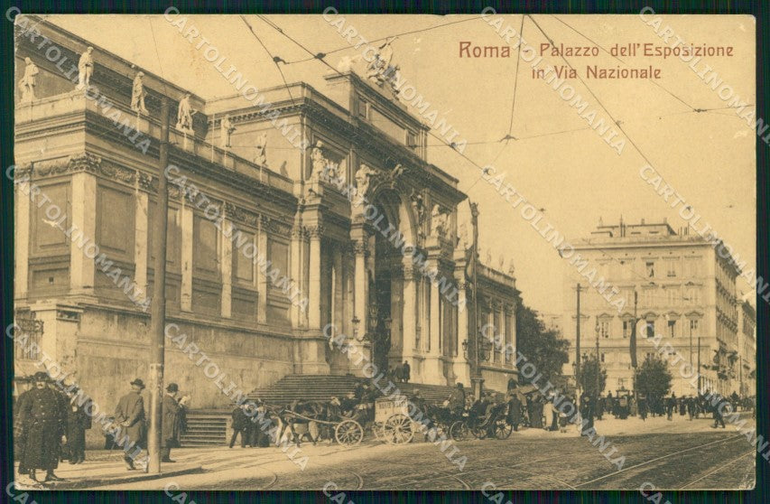 Roma Città Palazzo Esposizione Carrozza Regie Poste cartolina MX2633 – fronte