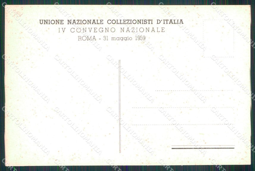 Roma Città IV Convegno Nazionale Unione Collezionisti d'Italia cartolina MX2638 – retro
