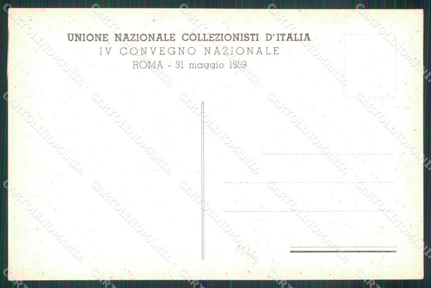 Roma Città IV Convegno Nazionale Unione Collezionisti d'Italia cartolina MX2640 – retro