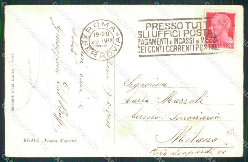Roma Città Piazza Mazzini cartolina MX2661 – retro