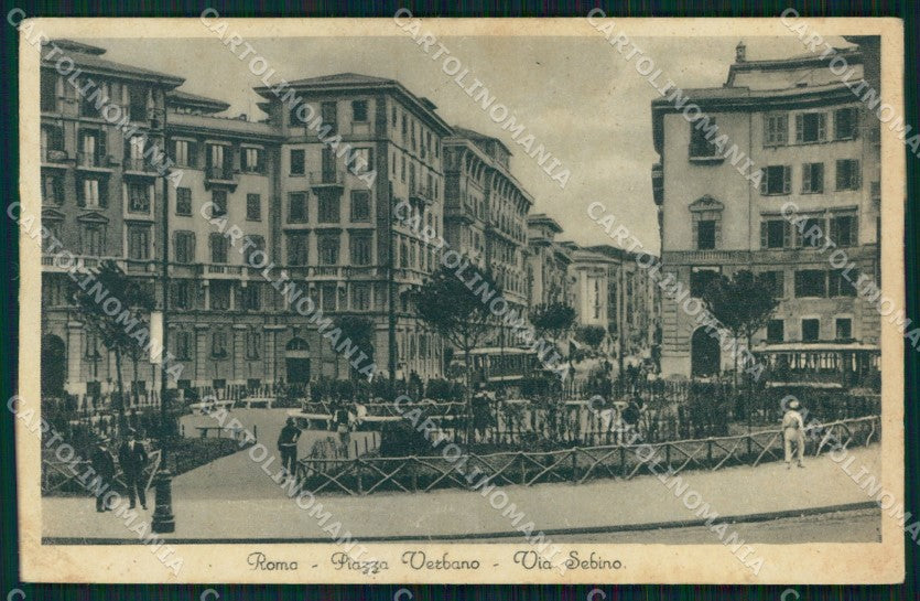 Roma Città Piazza Verbano Tram Via Sebino PIEGHINE cartolina MX2665 – fronte