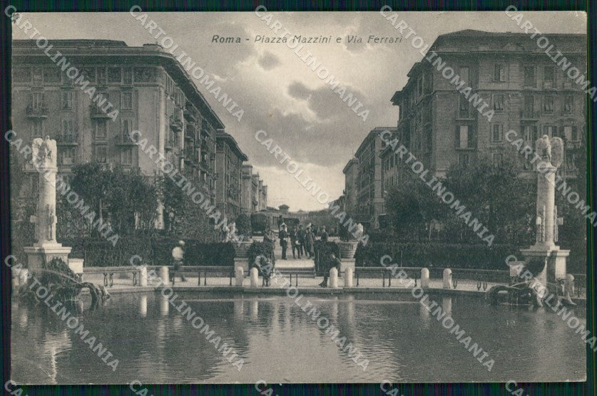 Roma Città Piazza Mazzini Tram Via Ferrari cartolina MX2685 – fronte