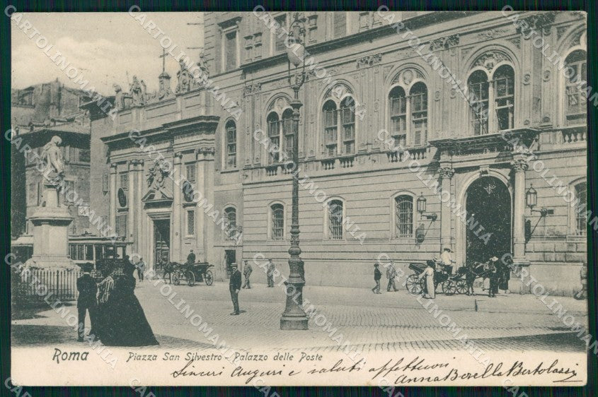 Roma Città Piazza San Silvestro Palazzo Poste Trabert 17 cartolina MX2692 – fronte