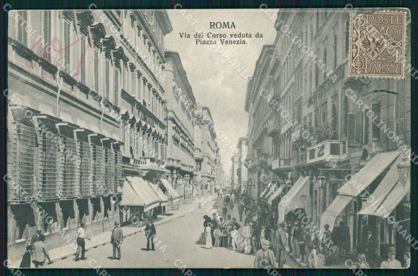 Roma Città Via del Corso da Piazza Venezia cartolina MX2698 – fronte