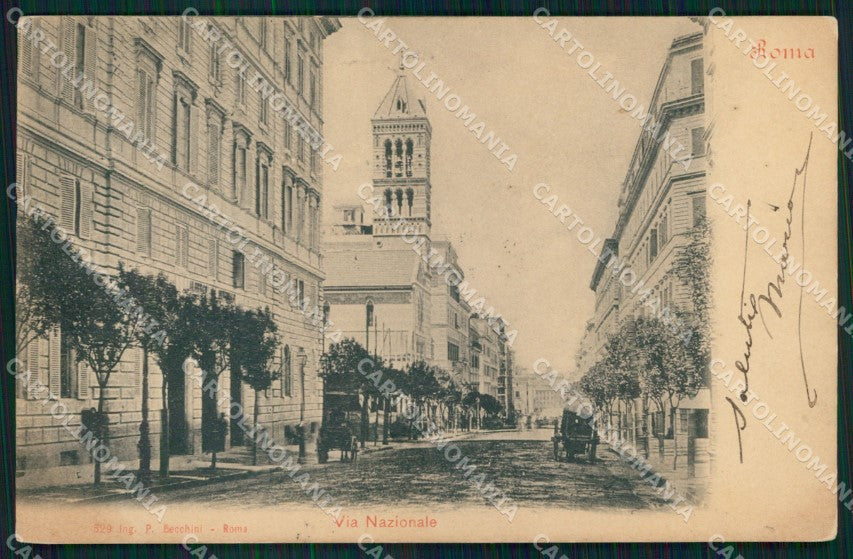Roma Città Via Nazionale cartolina MX2701 – fronte