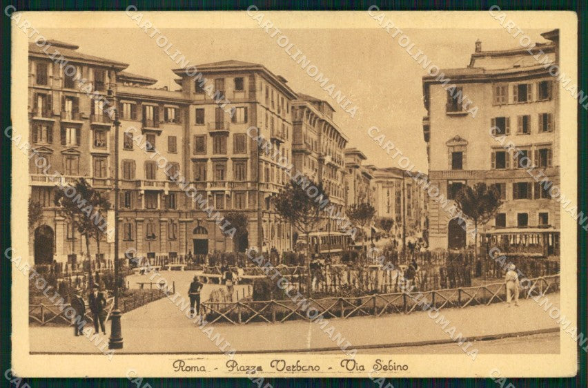 Roma Città Piazza Verbano Tram Via Sebino cartolina MX2704 – fronte