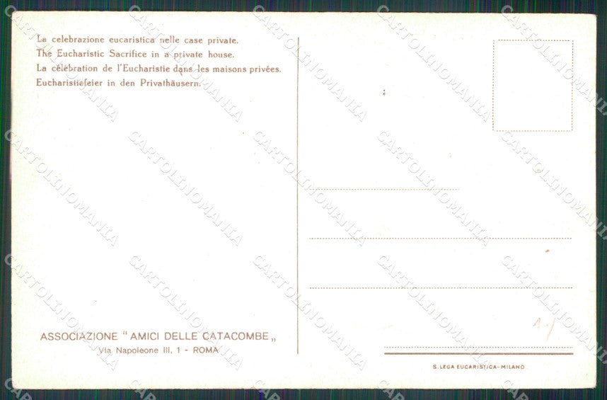 Roma Città Celebrazione Eucaristica nelle Case Private cartolina MX2716 – retro