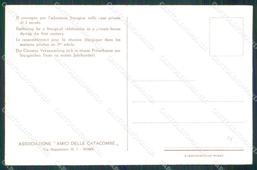 Roma Città Convegno Adunata Liturgica Case Private cartolina MX2717 – retro