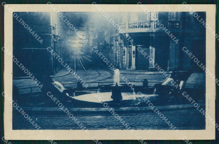 Roma Città Piazza di Spagna Barcaccia Bernini Notturno cartolina MX2723 – fronte