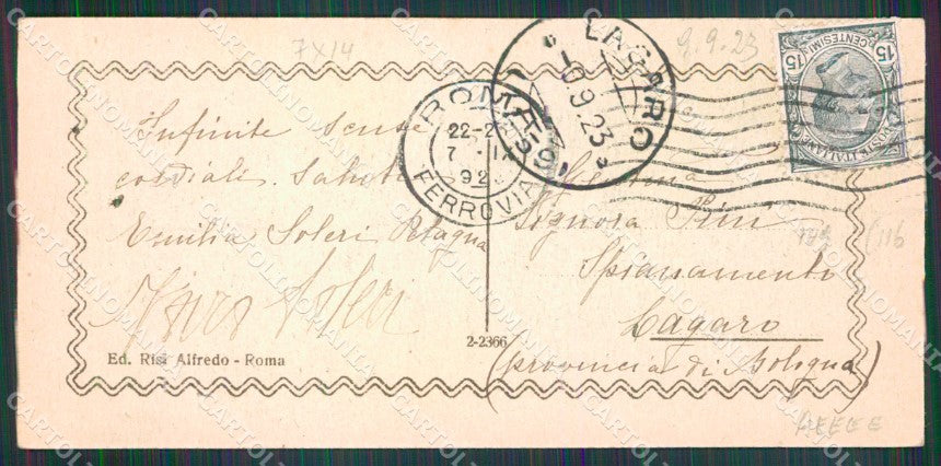 Roma Città Palatino Casa Paterna Tiberio Palazzo Giustizia mini cartolina MX2761 – retro