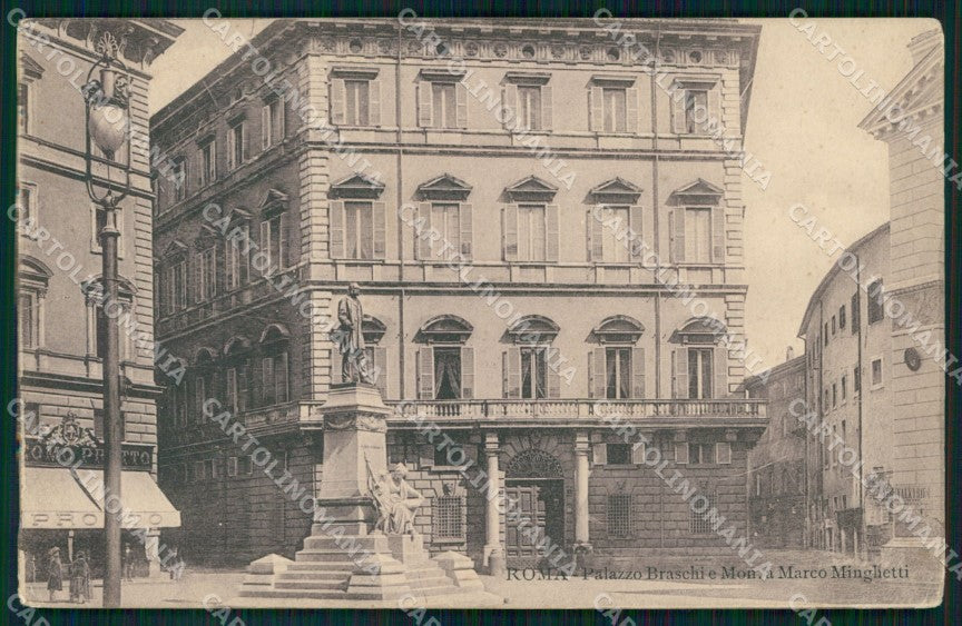 Roma Città Palazzo Braschi Monumento Marco Minghetti cartolina MX2770 – fronte