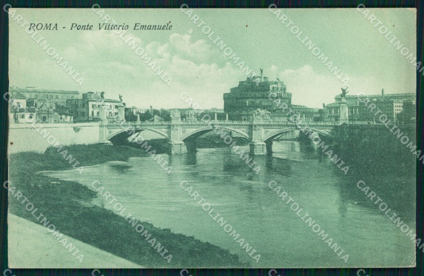 Roma Città Ponte Vittorio Emanuele Fiume Tevere cartolina MX2774 – fronte