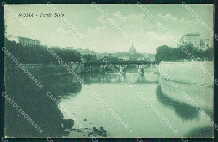 Roma Città Ponte Sisto Fiume Tevere cartolina MX2776 – fronte