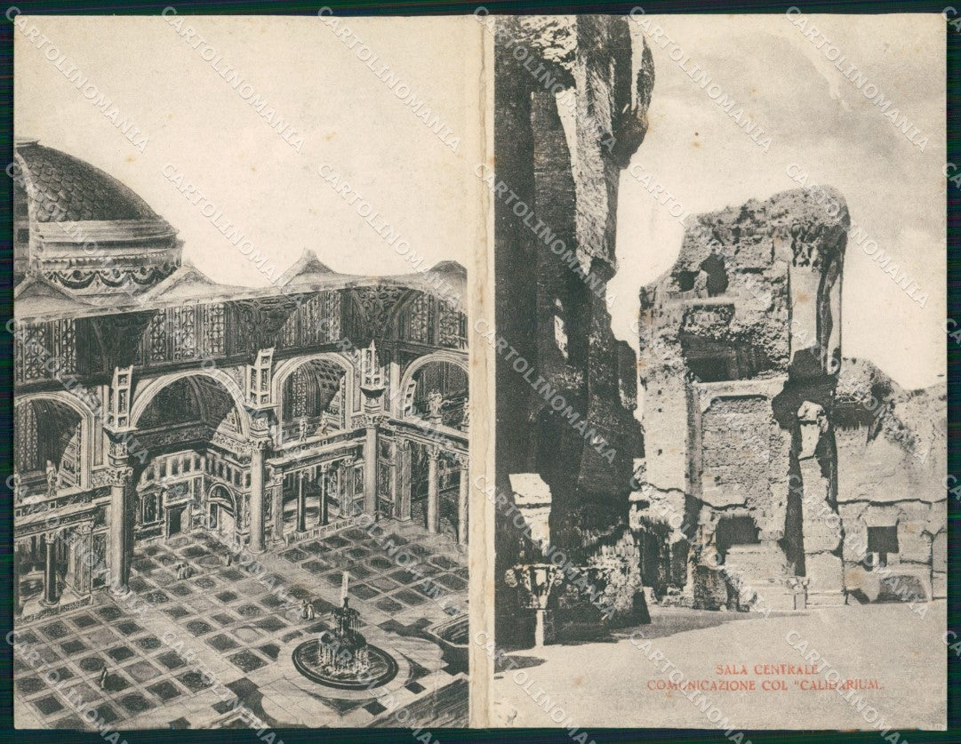 Roma Città Terme Caracalla Sala Centrale Doppia cartolina MX2781 – fronte