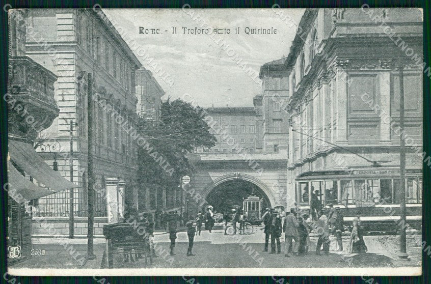 Roma Città Traforo sotto Quirinale Tram Alterocca 2590 cartolina MX2815 – fronte