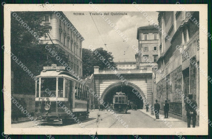 Roma Città Traforo sotto Quirinale Tram cartolina MX2819 – fronte
