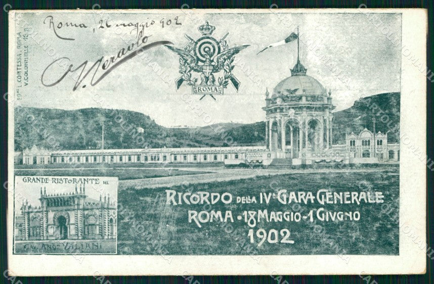Roma Città Ricordo di IV Gara Generale Tiro a Segno cartolina MX2826 – fronte