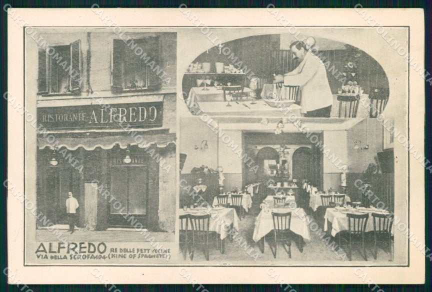 Roma Città Ristorante Alfredo Via della Scrofa cartolina MX2844 – fronte