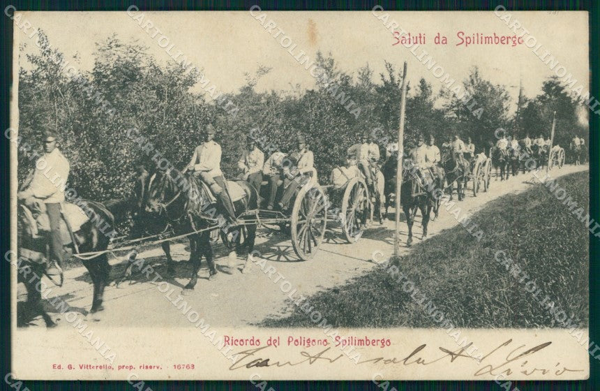 Pordenone Spilimbergo Saluti da Poligono Artiglieria cartolina MX2857 – fronte